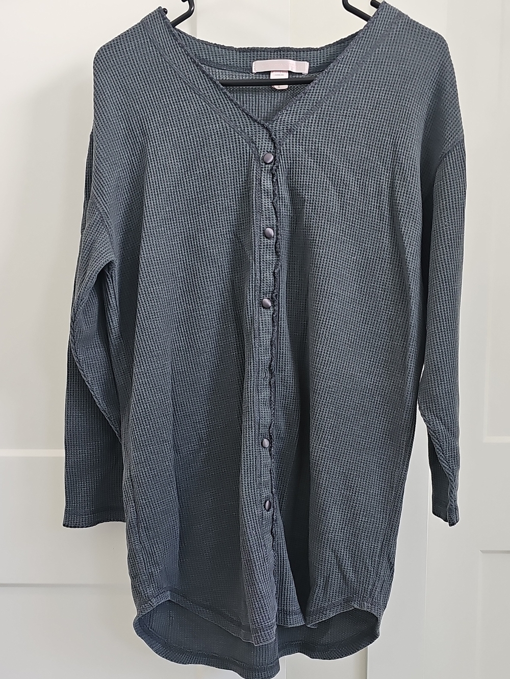 Victoria's Secret Waffle-Knit Small Women's Cozy Pajama set - Charcoal